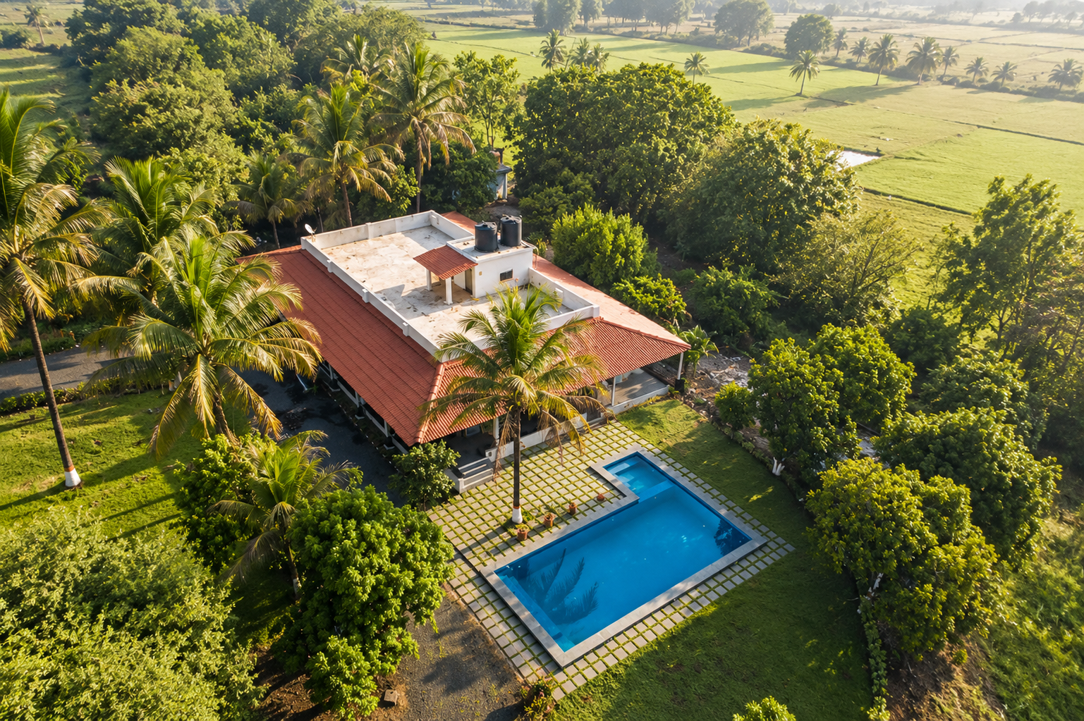 Managed farmland near Bangalore